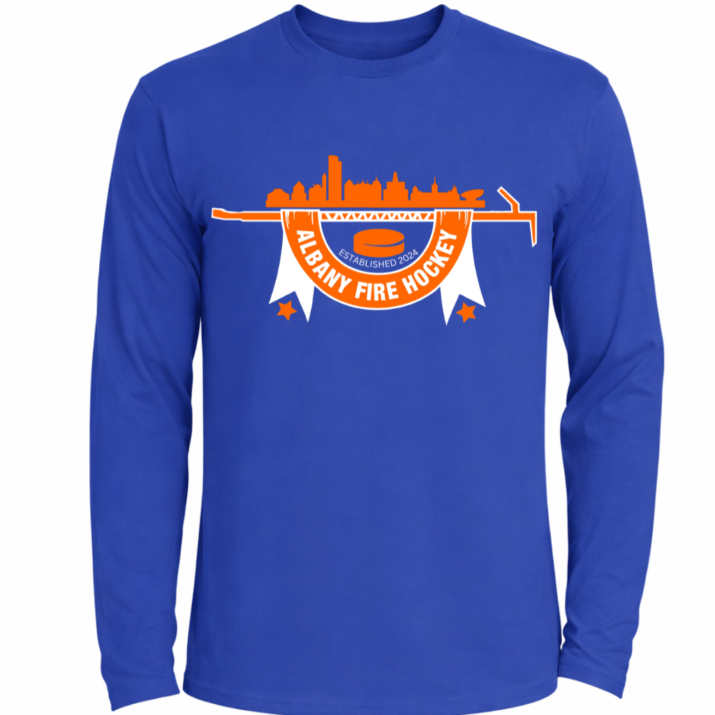 ADULT Port and Company Albany Fire Department Hockey Long Sleeve Fan Favorite