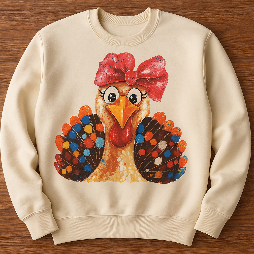 ADULT GILDAN STYLE TURKEY WITH BOW