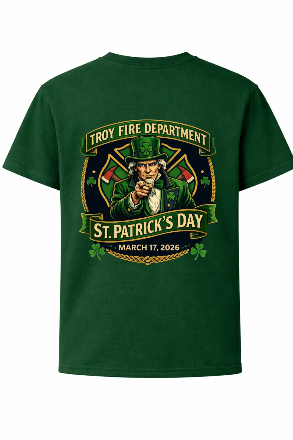 YOUTH Troy Fire Department St. Patricks Day T Shirt