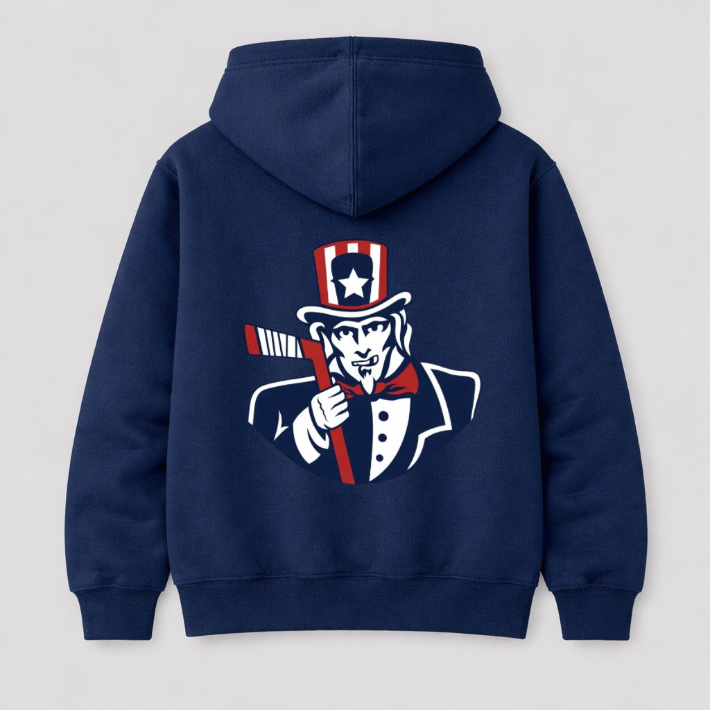 ADULT TFD logo and Uncle Sam Hockey Hoodie
