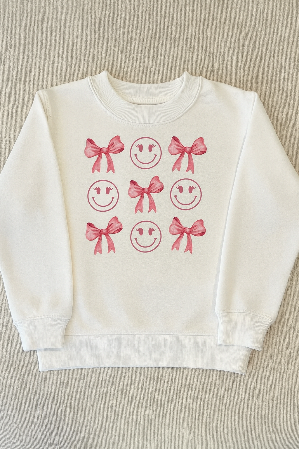 YOUTH GILDAN Pink Bows and Smiley Faces