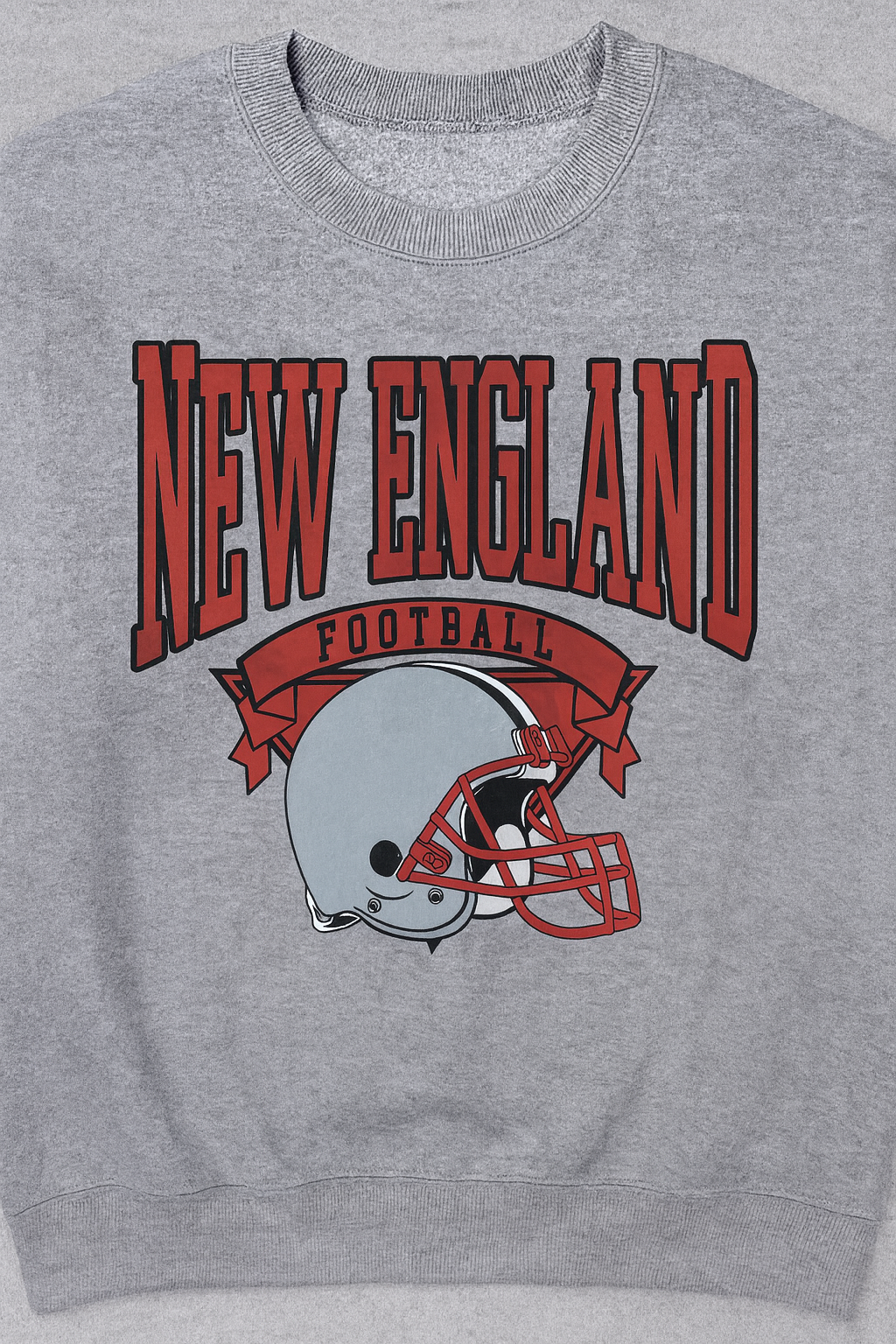 Bella Canvas New England Football Crewneck Sweatshirt