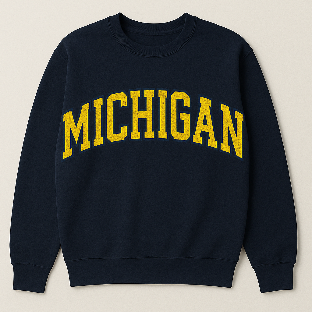 ADULT Gildan MICHIGAN Crewneck Sweatshirt