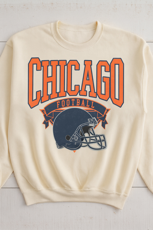 ADULT Gildan style Chicago football crewneck sweatshirt