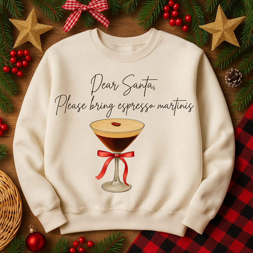 ADULT DEAR SANTA BRING ESPRESSO MARTINIS