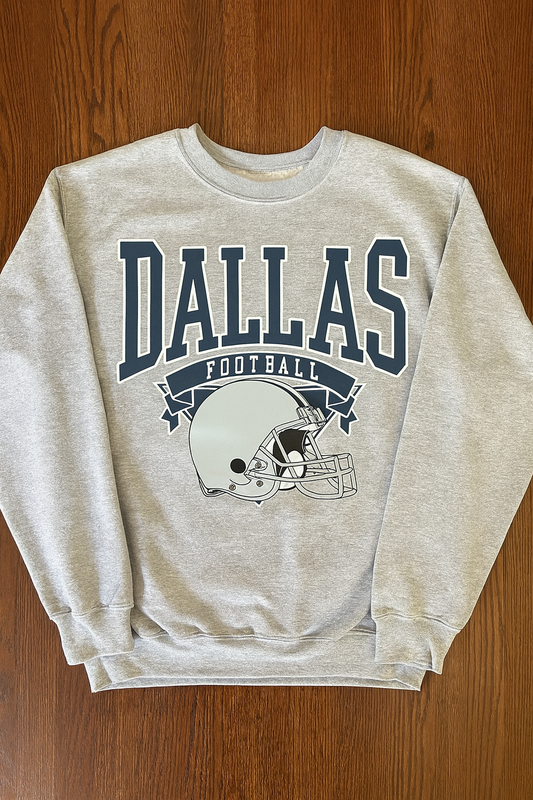 ADULT Bella Canvas style Dallas football sweatshirt