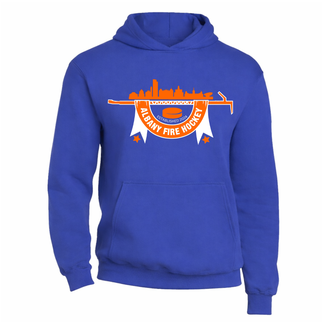 ADULT Port and Company Albany Fire Department Hockey Hoodie