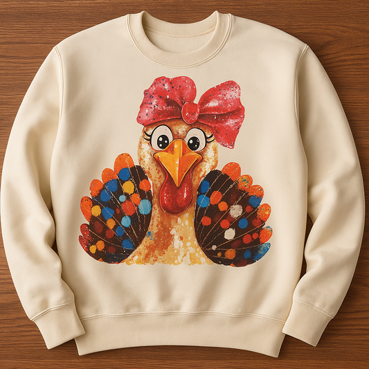 ADULT GILDAN STYLE TURKEY WITH BOW