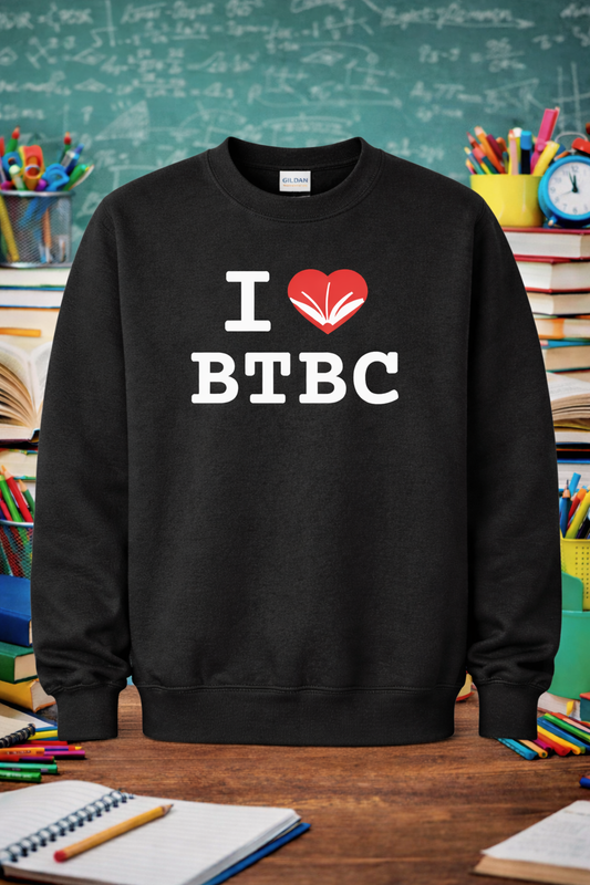 YOUTH Gildan Heavy Blend 50/50 Fleece Bell Top Book Club Crewneck Sweatshirt