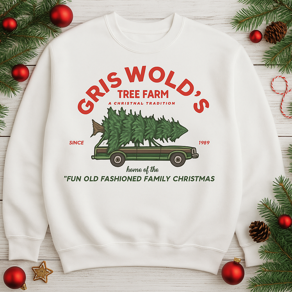 ADULT GRISWOLD TREE FARM CREWNECK SWEATSHIRT