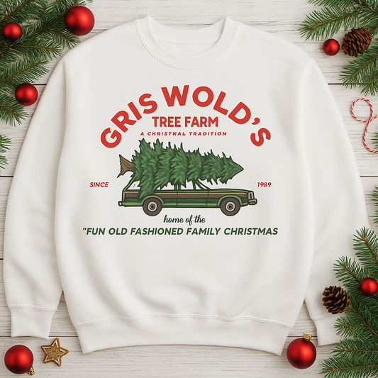 ADULT GRISWOLD TREE FARM CREWNECK SWEATSHIRT