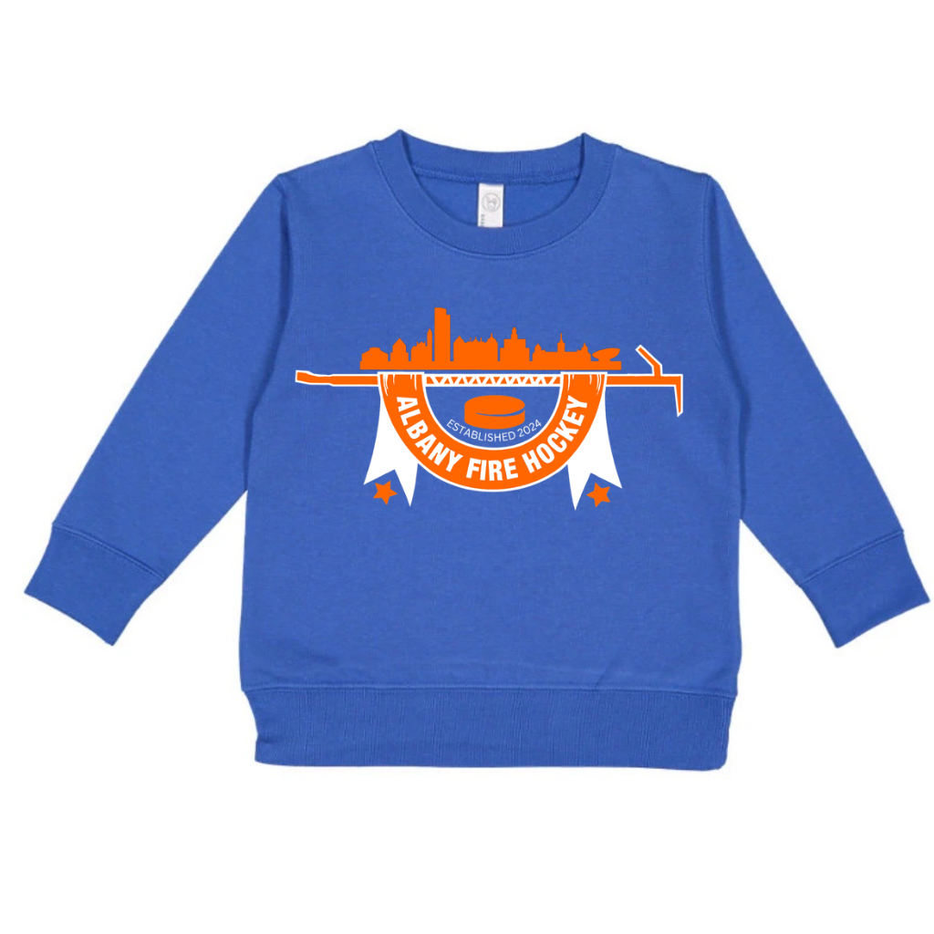 TODDLER Albany Fire Department Hockey Crewneck Sweatshirt