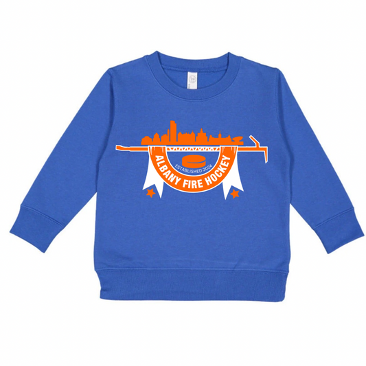 TODDLER Albany Fire Department Hockey Crewneck Sweatshirt