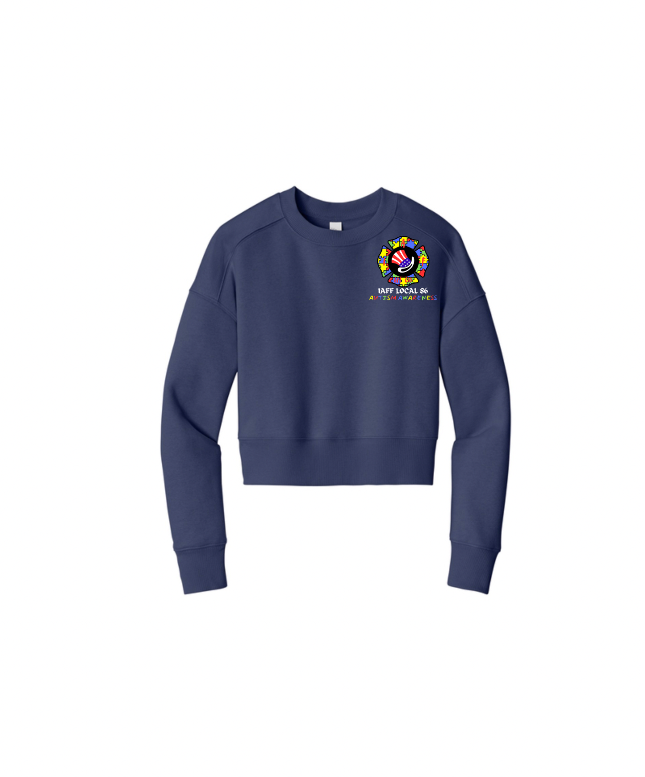 ADULT Women's Awareness and Acceptance Cropped Crewneck Sweatshirt