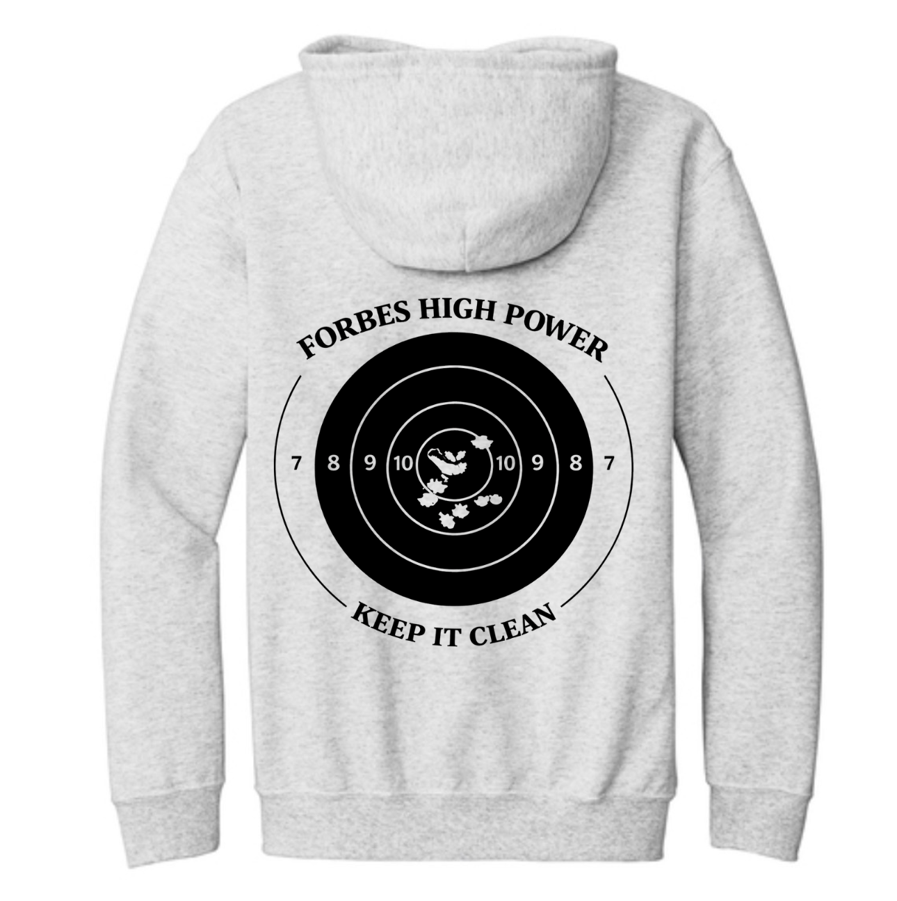 Adult Forbes Rifle and Pistol Club Zip Up Hoodie Sweatshirt (left chest wall design)