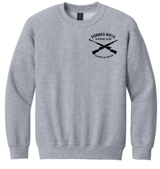 Adult Forbes Rifle and Pistol Club Crewneck Sweatshirt (left chest wall design)