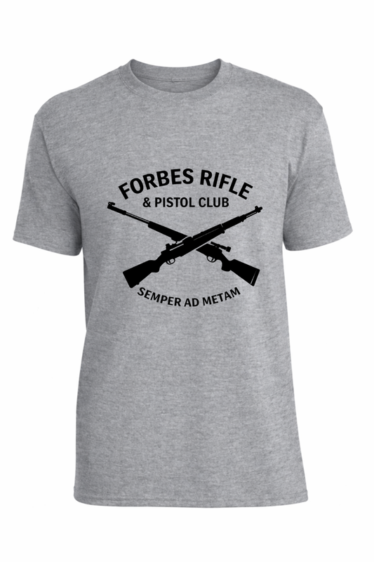 Adult Forbes Rifle and Pistol Club T shirt (large front design)