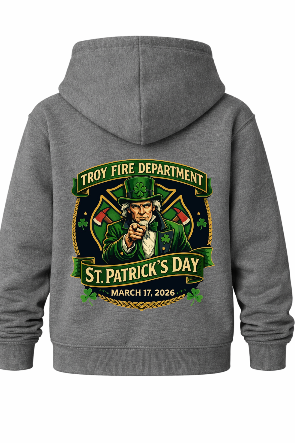 YOUTH Troy Fire Department St. Patricks Day Hoodie