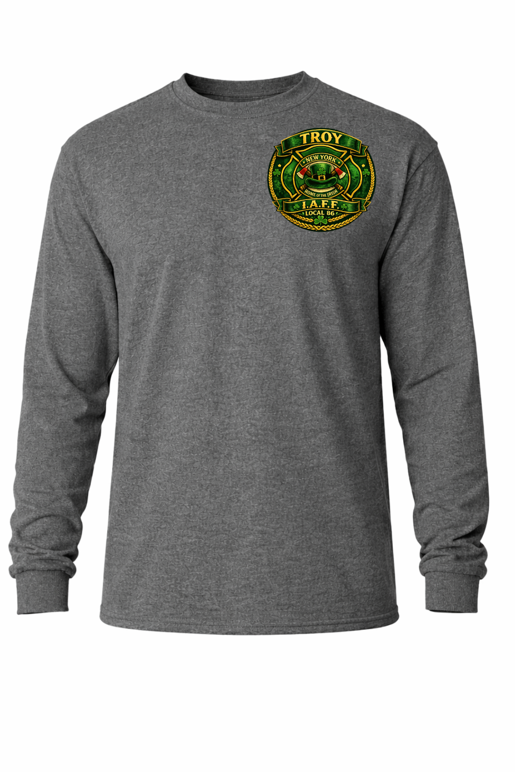 ADULT Troy Fire Department St. Patricks Day Long Sleeve Shirt