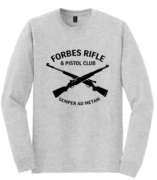 Adult Forbes Rifle and Pistol Club Long Sleeve Shirt (large front design)