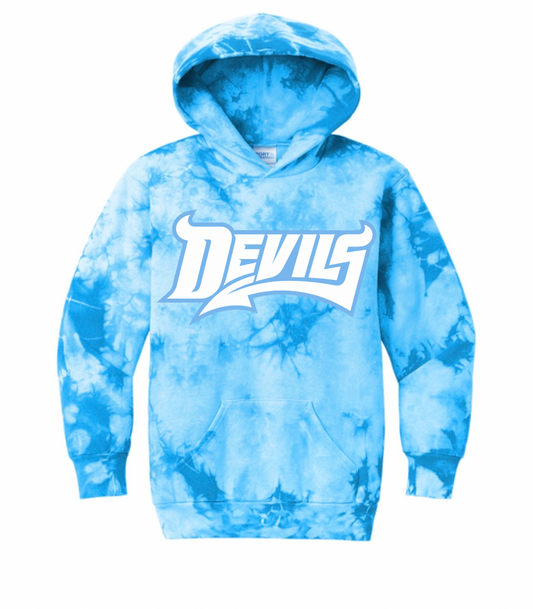 YOUTH Devils Port & Co Youth Crystal Tie-Dye Pullover Hoodie