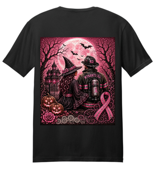 YOUTH Wynantskill Fire Department Breast Cancer Awareness T Shirt (firefighter option)