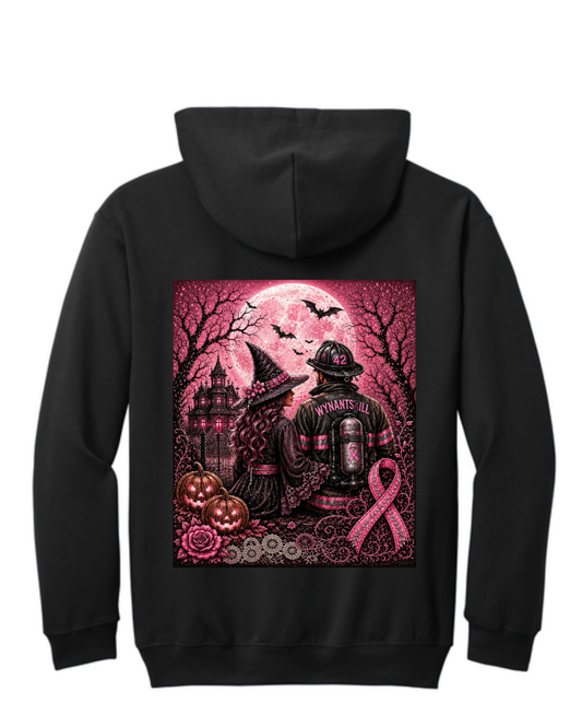 YOUTH Wynantskill Fire Department Breast Cancer Awareness Hooded Sweatshirt (firefighter option)