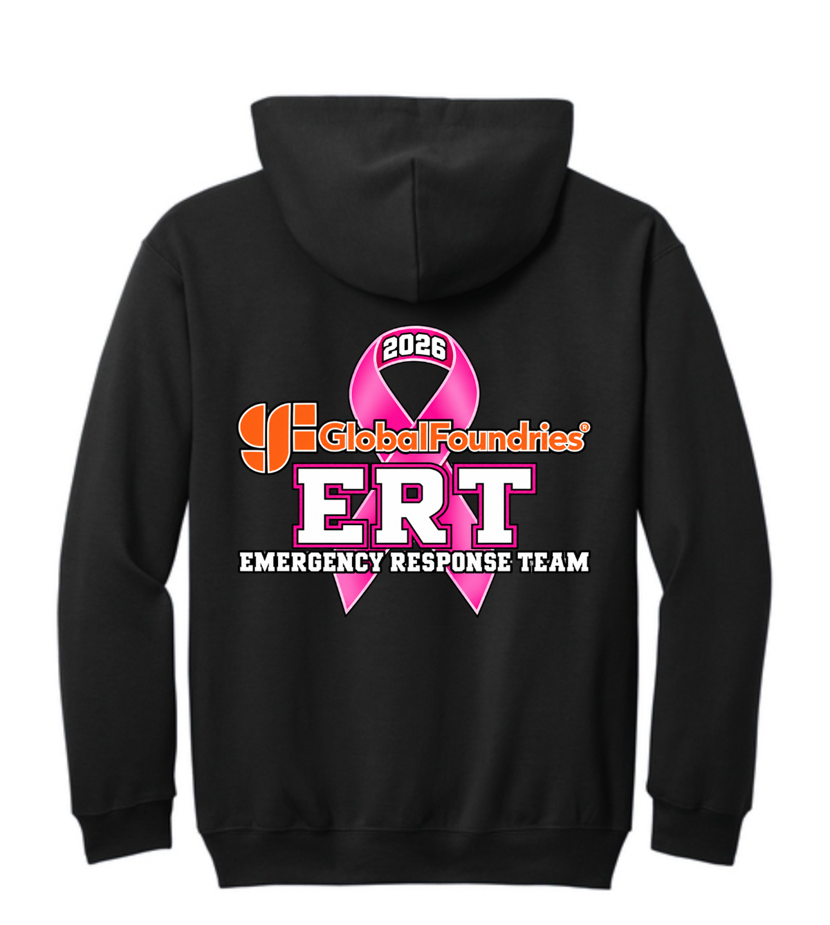 Global Foundries Emergency Response Team Breast Cancer Awareness Midweight Hooded Sweatshirt