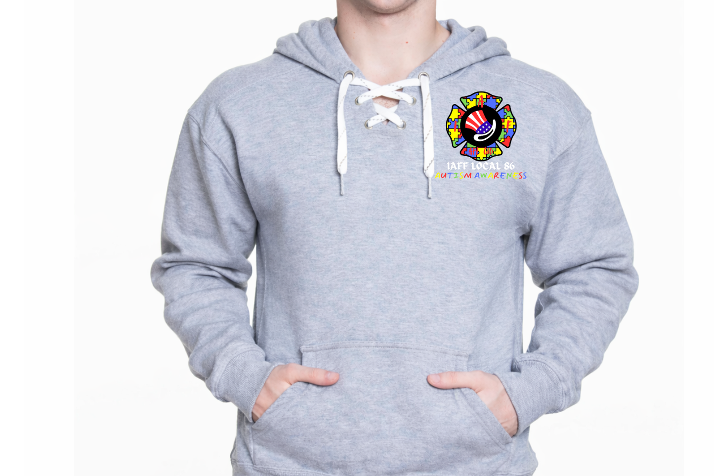 ADULT Autism Awareness and Acceptance Sport Lace Hoodie Sweatshirt