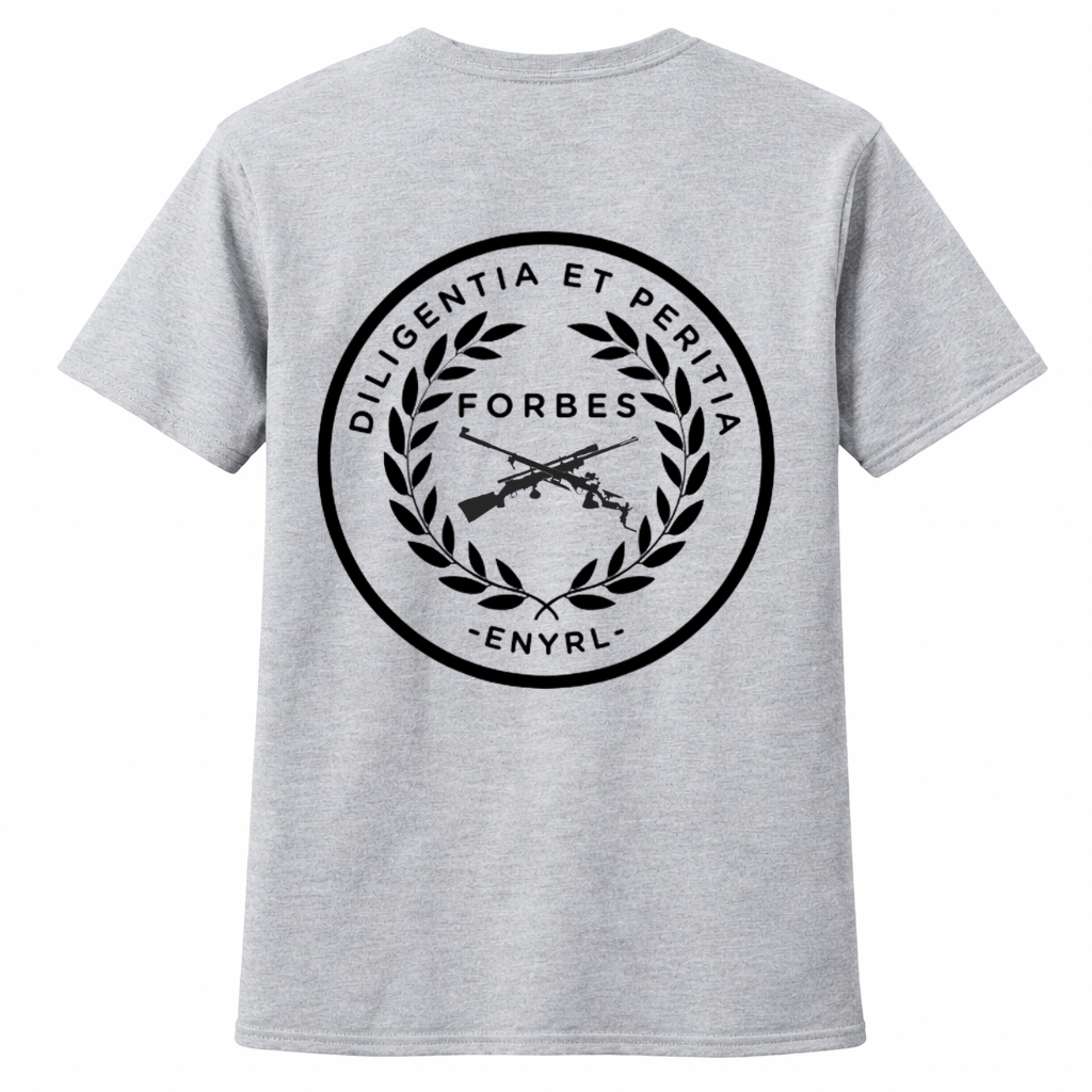 Adult Forbes Gun Club Crewneck T Shirt (left chest wall design)