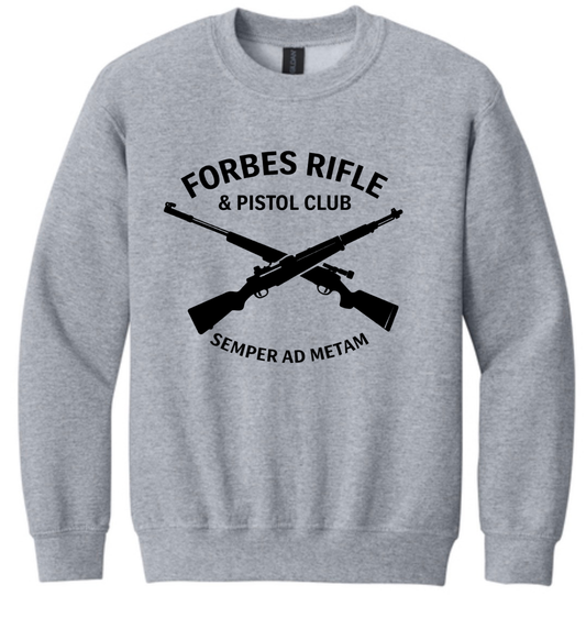Adult Forbes Rifle and Pistol Club Crewneck Sweatshirt (large front design)