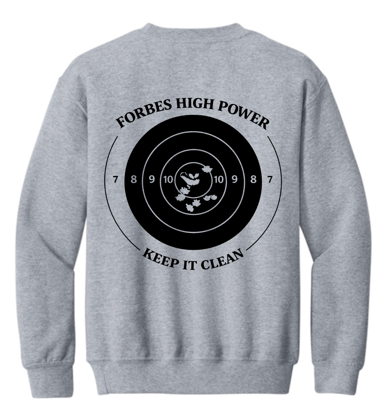 Adult Forbes Rifle and Pistol Club Crewneck Sweatshirt (large front design)