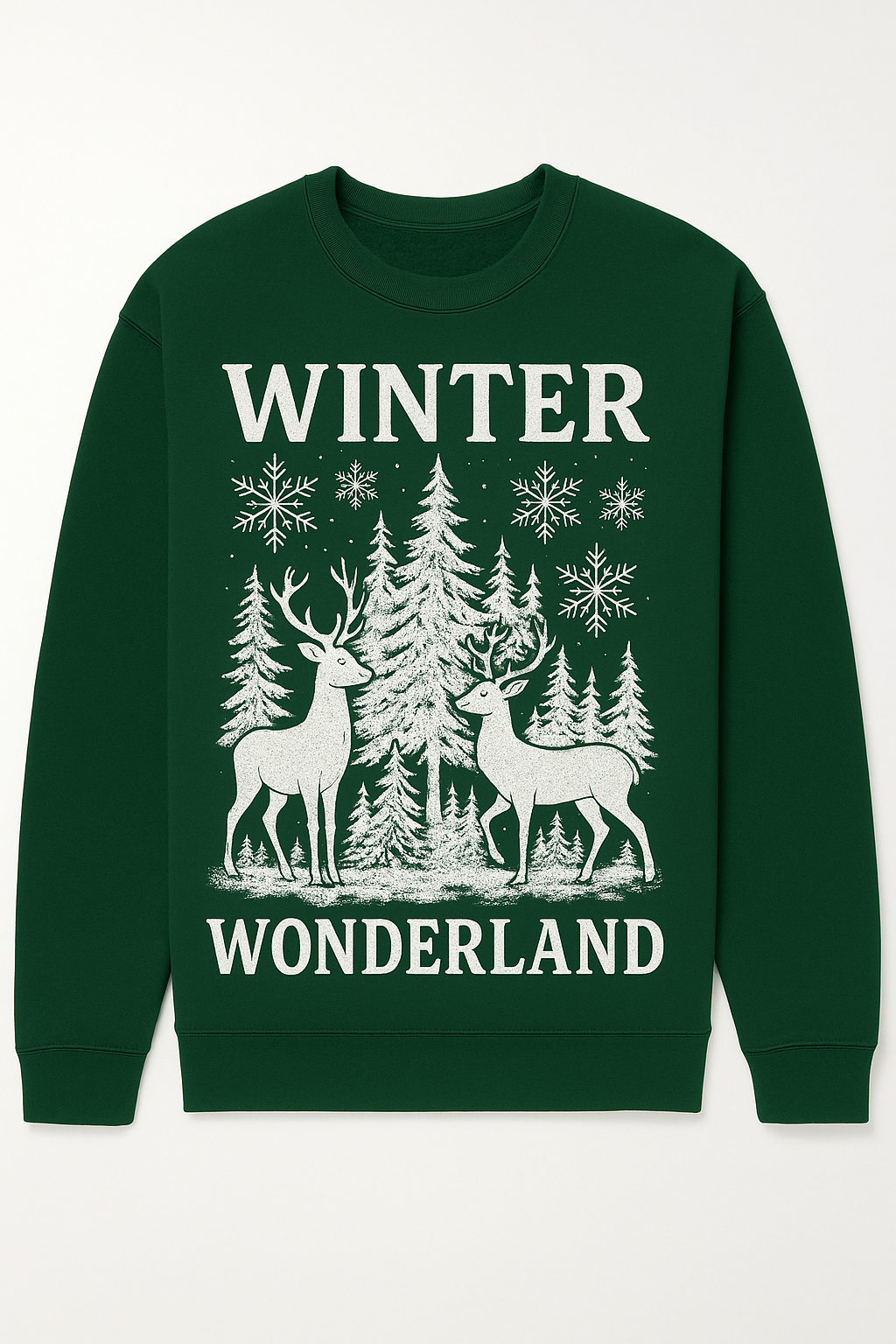 ADULT DISTRESSED WINTER WONDERLAND CREWNECK SWEATSHIRT