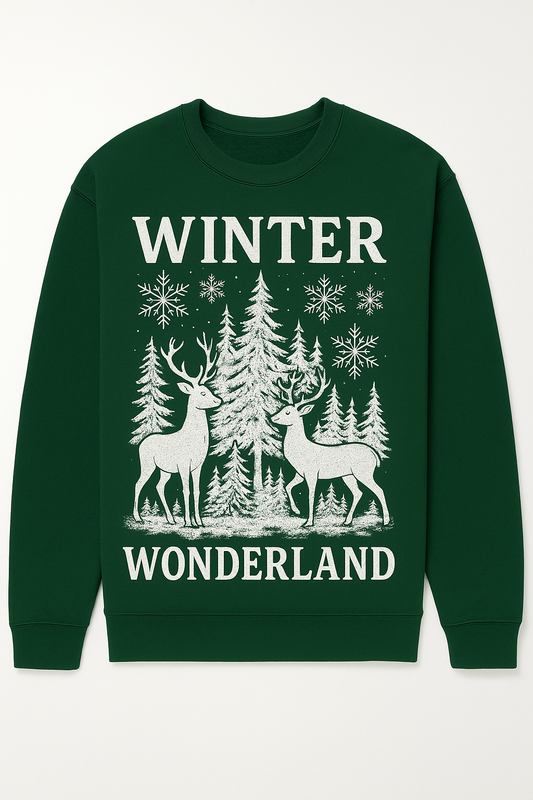 ADULT DISTRESSED WINTER WONDERLAND CREWNECK SWEATSHIRT