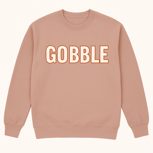 GILDAN STYLE IVORY GOBBLE and BURNT ORANGE OUTLINE