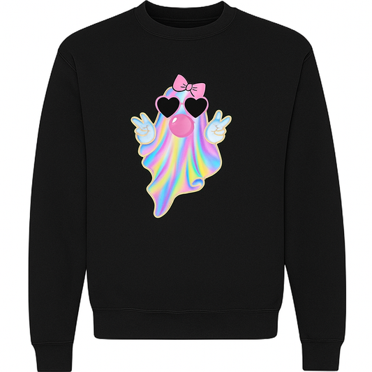 ADULT BELLA CANVAS Crewneck Style Bubble Gum Ghost