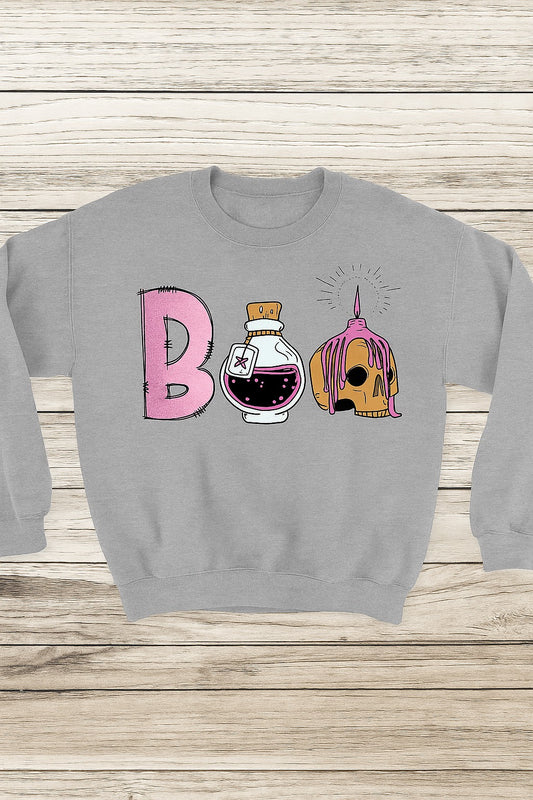 ADULT Bella Canvas BOO Crewneck Sweatshirt