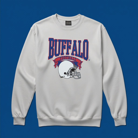 ADULT Bella Canvas Buffalo Football Crewneck Sweatshirt