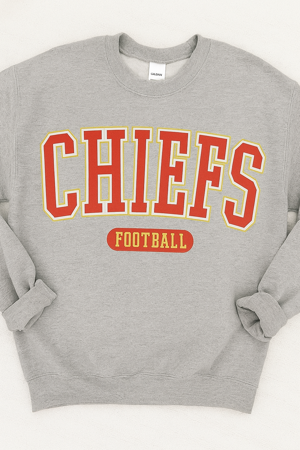 Bella Canvas Chiefs Football Crewneck Sweatshirt