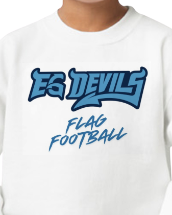 YOUTH East Greenbush Devils Flag Football Crewneck Sweatshirt