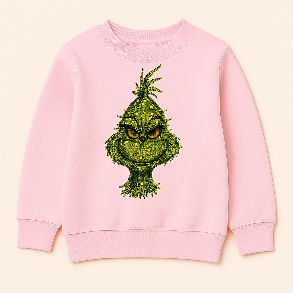 TODDLER FAUX GRINCH CREWNECK SWEATSHIRT