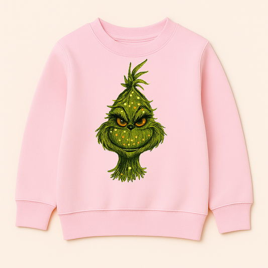 TODDLER FAUX GRINCH CREWNECK SWEATSHIRT