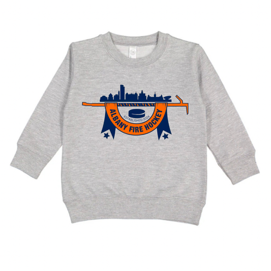 TODDLER Albany Fire Department Hockey Apparel Crewneck Sweatshirt