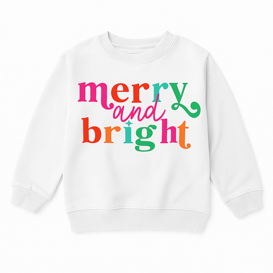 TODDLER MERRY & BRIGHT CREWNECK SWEATSHIRT