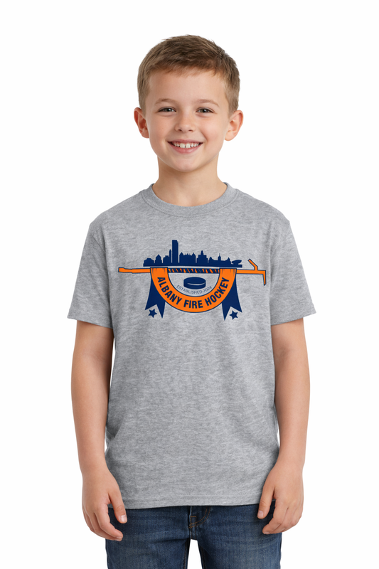 YOUTH Port & Company Albany Fire Department Hockey Apparel T Shirt