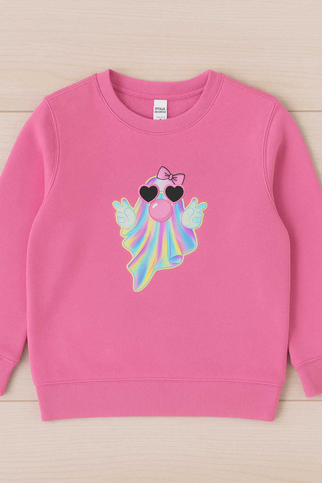 YOUTH GILDAN Bubble Gum Ghost crewneck sweatshirt